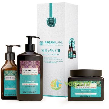 Set Trio pentru Hidratare Intensa si Hranirea Parului cu Ulei de Argan 400ml + 500ml + 100ml