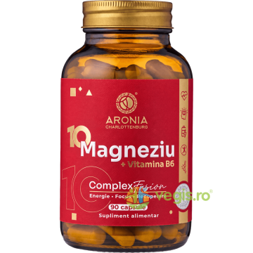 10 Magneziu + Vitamina B6 Complex Fusion 90cps