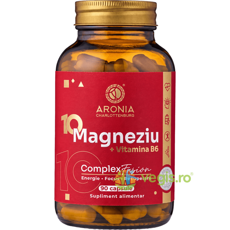 10 Magneziu + Vitamina B6 Complex Fusion 90cps