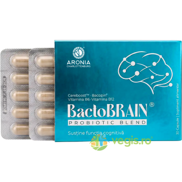 BactoBRAIN® Formula Premium cu Probiotice, Prebiotice, Plante si Vitamine 30cps