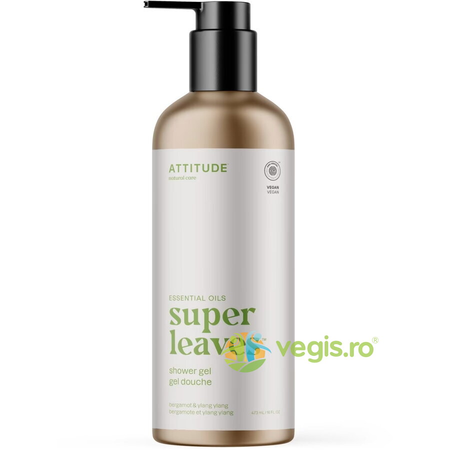 Gel de Dus cu Bergamota si Ylang Ylang Super Leaves 473ml