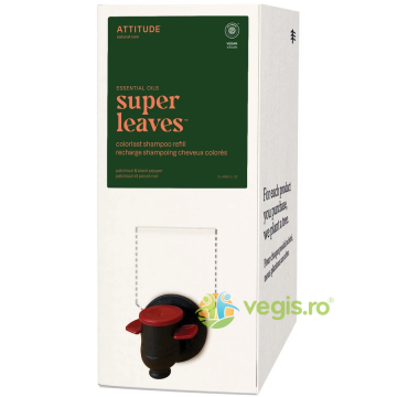 Rezerva Sampon pentru Par Vopsit cu Patchouli si Piper Negru Super Leaves 2L