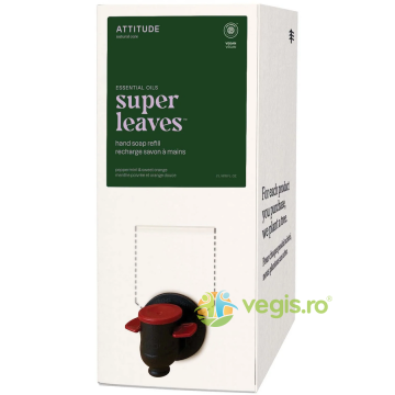 Rezerva Sapun de Maini cu Menta si Portocale Dulci Super Leaves 2L