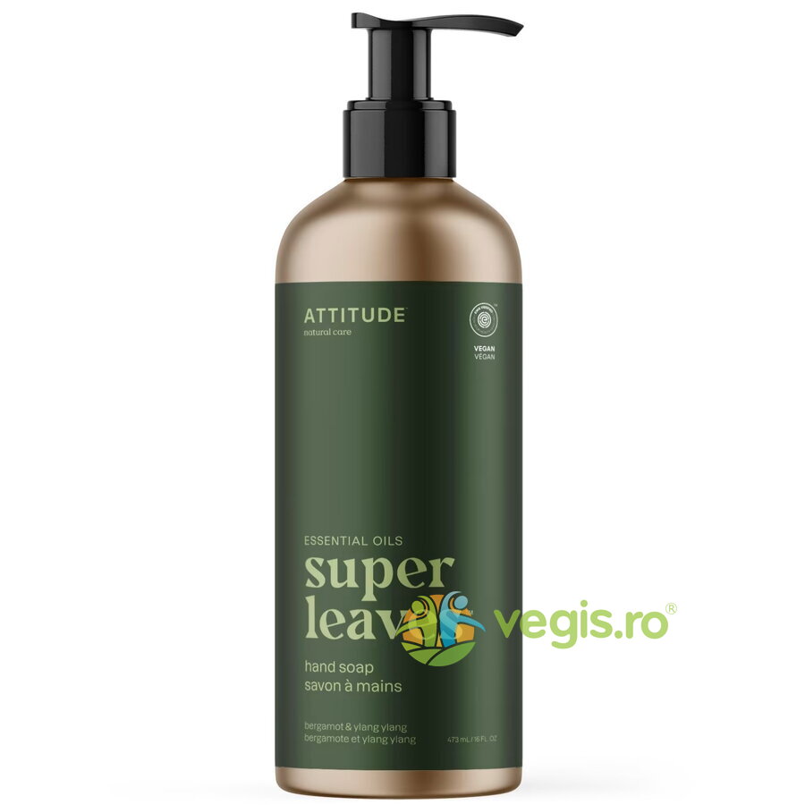 Sapun de Maini cu Bergamota si Ylang Ylang Super Leaves 473ml
