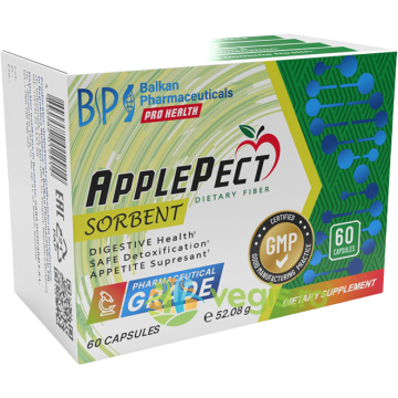 Apple Pect Pectina de Mar pentru Detoxifiere si Digestie 60cps