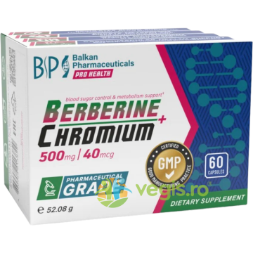 Berberine 500mg + Chromium 40mcg 60cps