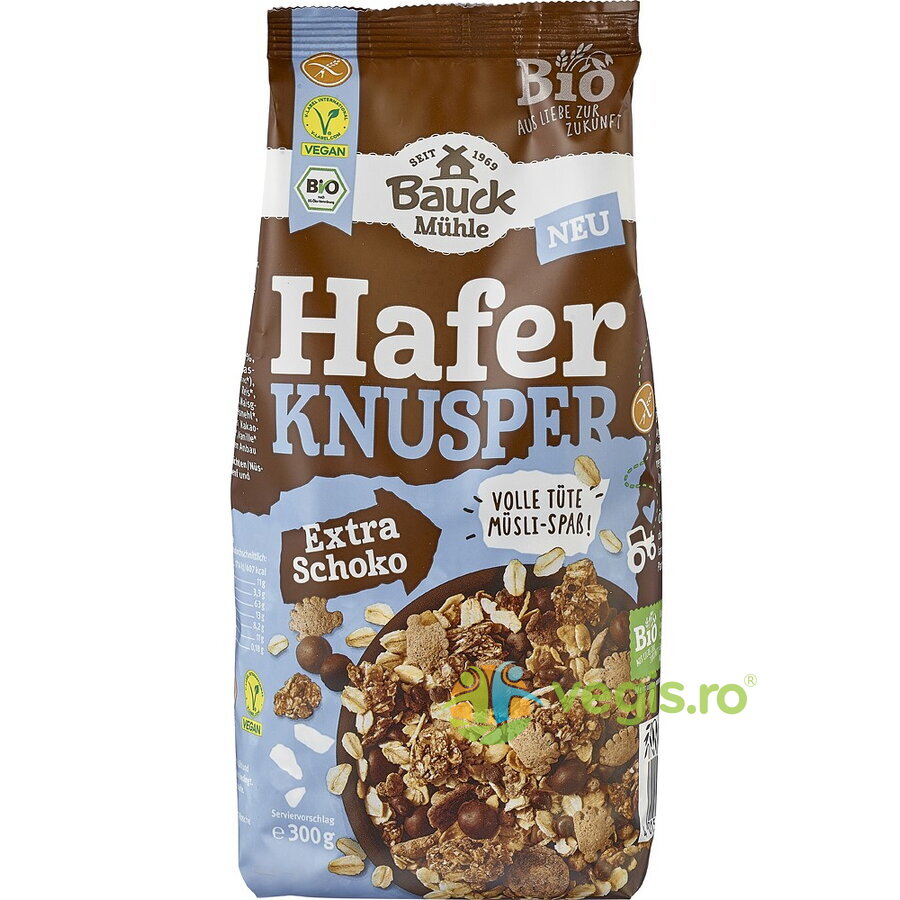 Musli Crocant cu Ovaz si Extra Ciocolata fara Gluten Ecologic/Bio 300g