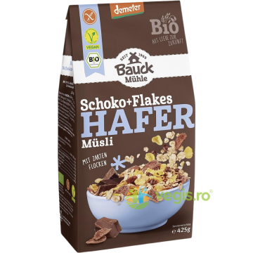 Musli cu Fulgi si Picaturi de Ciocolata fara Gluten Demeter Ecologic/Bio 425g