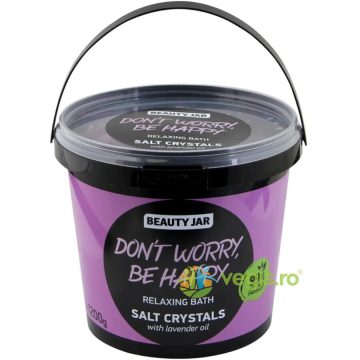 Cristale de Baie pentru Relaxare cu Ulei de Lavanda Don't Worry, Be Happy 1.2kg