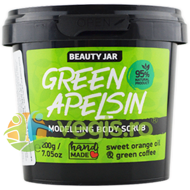 Scrub Corporal Modelator cu Cafea Verde si Ulei de Portocala Green Apelsin 200g