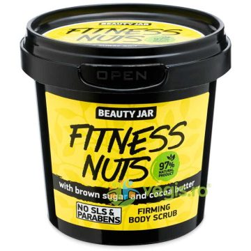 Scrub pentru Fermitatea Corpului cu Zahar Brun si Unt de Cacao Fitness Nuts 200g
