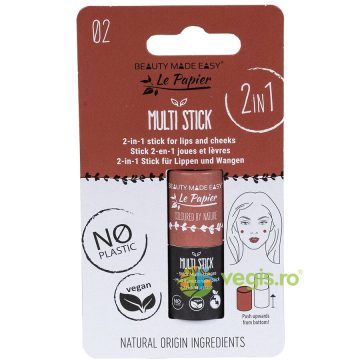 Stick 2 in 1 pentru Buze si Obraji 02 Brown 6g