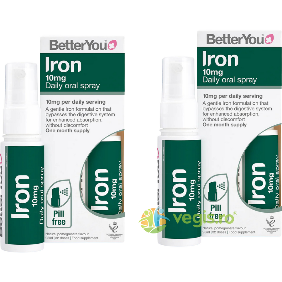 Pachet Iron (Fier) Spray Oral (10mg) 25ml + 25ml