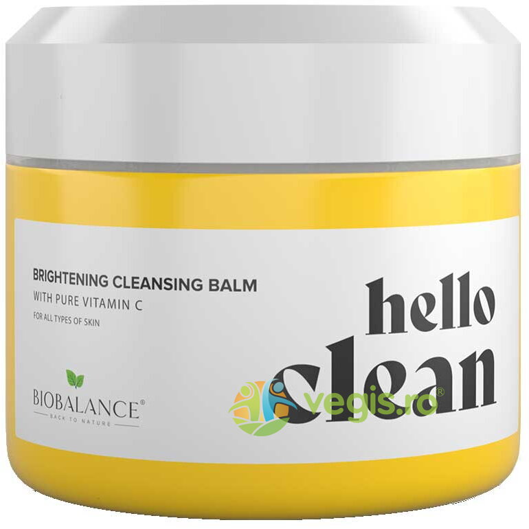 Balsam de Curatare Faciala 3in1 pentru Ten Lipsit de Luminozitate cu Vitamina C Pura Hello Clean 100ml