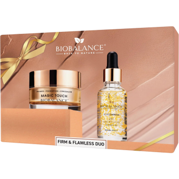 Set Duo Firm&Flawless Primer, Fond de ten, Concealer Magic Touch 30ml + Super Serum 24K Gold&Peptide 30ml