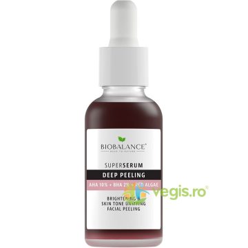 Ser Exfoliere Profunda pentru Iluminarea si Uniformizarea Pielii cu AHA 10% + BHA 2% + Extract de Alge Rosii Super Serum 30ml