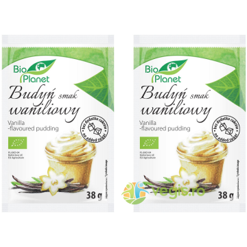 Pachet Budinca de Vanilie fara Zahar Ecologica/Bio 38g + 38g
