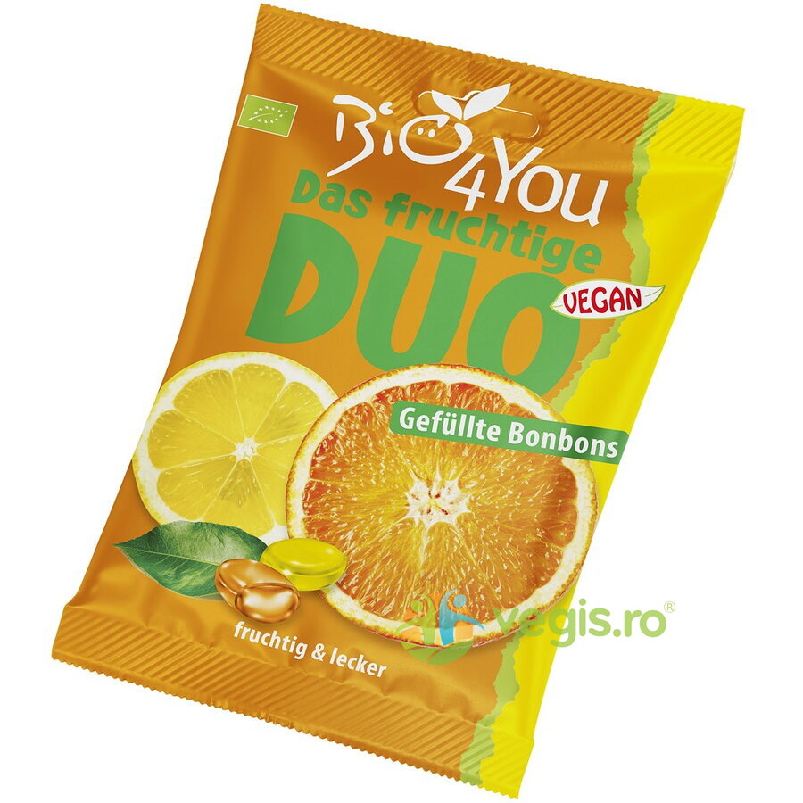 Bomboane Duo cu Portocala si Lamaie Ecologice/Bio 75g