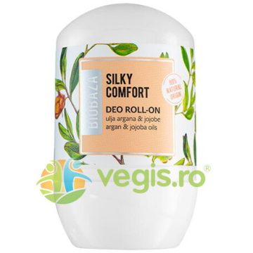 Deodorant Roll-On Natural pentru Femei pe Baza de Piatra de Alaun cu Unt de Shea si Jojoba Silky Comfort 50ml