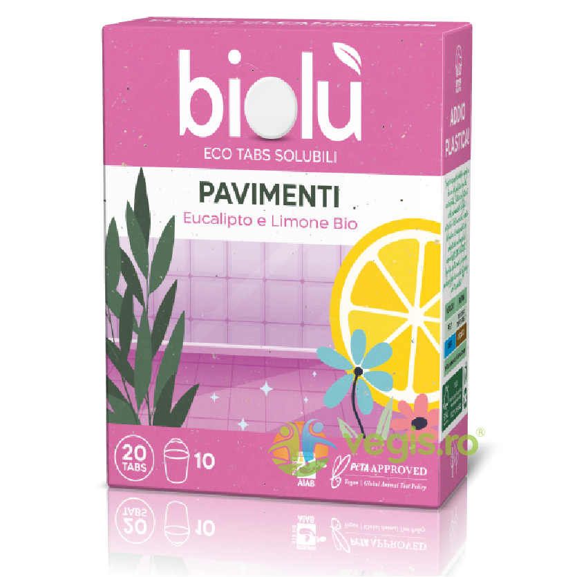 Tablete pentru Pardoseli cu Eucalipt si Lamaie Bio 20buc
