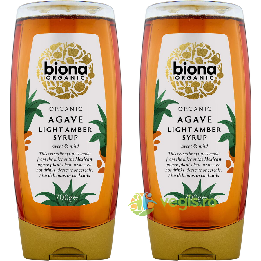 Pachet Sirop de Agave Light Ecologic/Bio 700g+700g