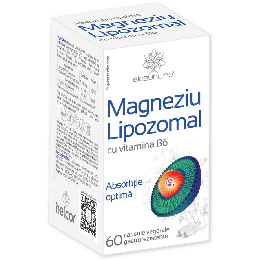Magneziu Lipozomal 60cps vegetale gastrorezistente