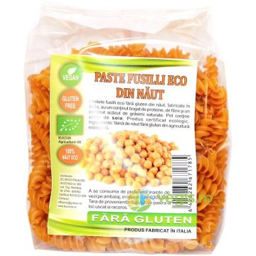 Paste Fusilli din Naut fara Gluten Ecologice/Bio 250g
