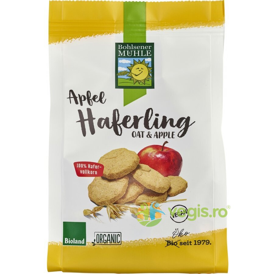 Biscuiti din Ovaz cu Mere Ecologici/Bio 125g