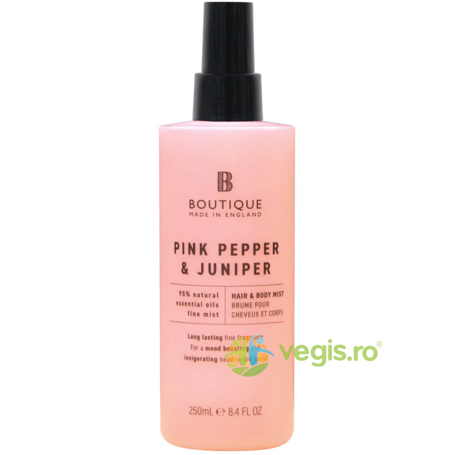 Spray pentru Par si Corp cu Parfum de Piper Roz si Ienupar 250ml