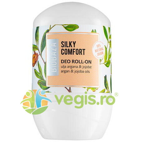 Deodorant Roll-On Natural pentru Femei pe Baza de Piatra de Alaun cu Unt de Shea si Jojoba Silky Comfort 50ml