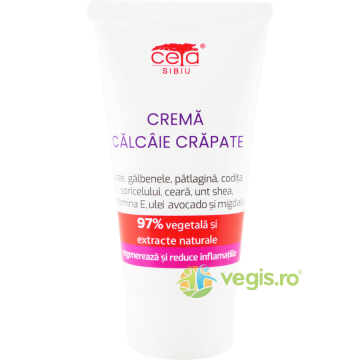 Crema pentru Calcaie Crapate cu Uree si Vitamina E 97% Vegetala 50ml