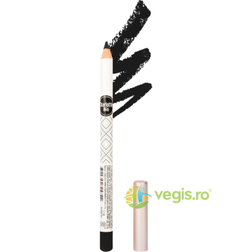 Creion Contur Ochi Negru cu Efect de Lunga Durata cu Jojoba si Ceara Vegetala Bio 1.1g