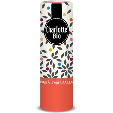 Ruj Stralucitor Corail cu Unt de Shea, Ulei de Ricin si Ceara Vegetala 3.5g