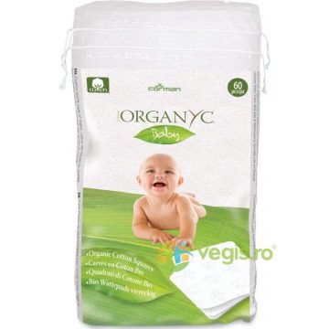 Dischete Patrate din Bumbac Organic Baby 60buc