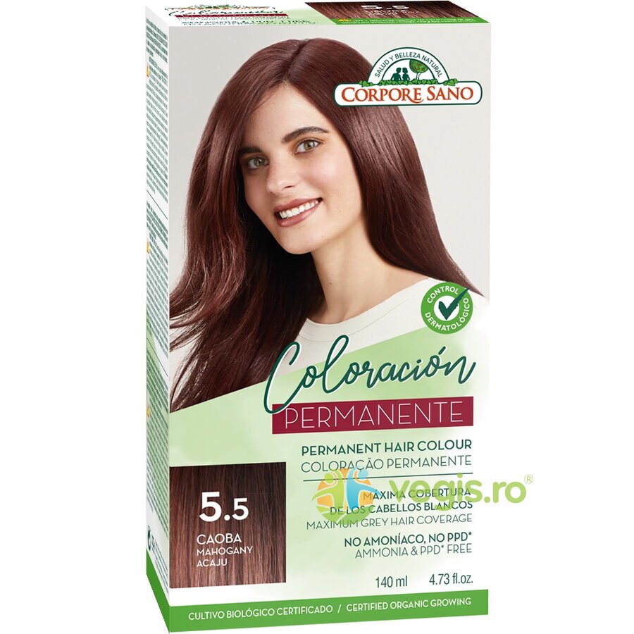 Vopsea de Par Permanenta fara Amoniac 5.5 - Mahon 140ml