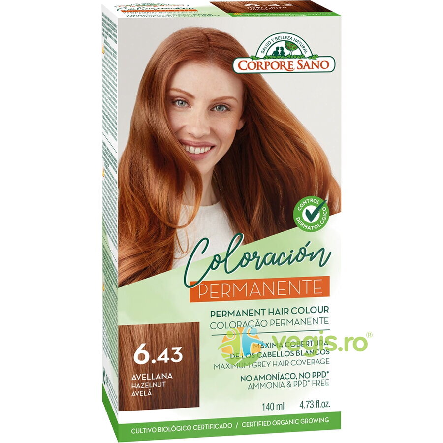 Vopsea de Par Permanenta fara Amoniac 6.43 - Alun 140ml