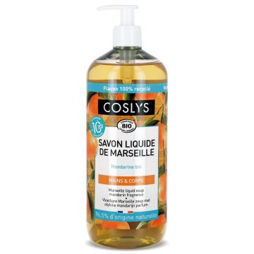 Sapun Lichid si Gel de Dus de Marsilia Bio cu Mandarine Format Mare 1L