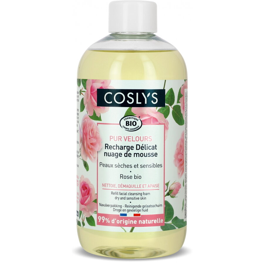 Spuma Bio pentru Curatare Ten Uscat si Sensibil cu Trandafiri (Rezerva) 300ml