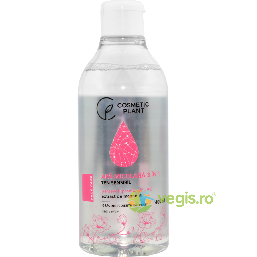 Apa Micelara 3 in 1 cu Pantenol si Extract de Magnolie pentru Ten Sensibil 400ml