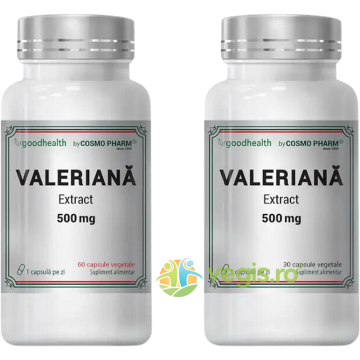 Pachet Valeriana Extract 500mg 60cps + 30cps