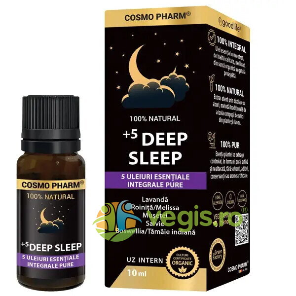 +5 Deep Sleep (5 Uleiuri Esentiale Integrale Pure) 10ml