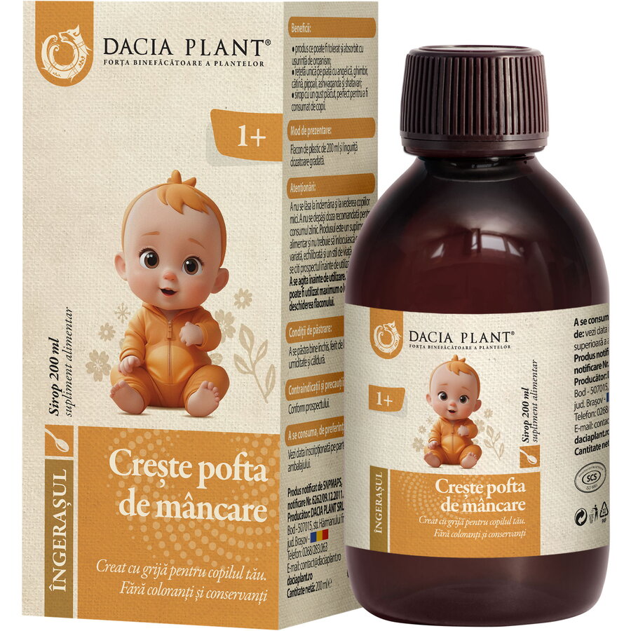 Sirop Creste Pofta de Mancare Ingeras 200ml