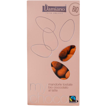 Praline din Migdale Invelite in Ciocolata cu Lapte Ecologice/Bio 100g
