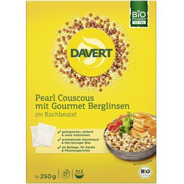 Cous Cous Perlat cu Linte Gourmet in Punga de Gatit Ecologic/Bio 250g