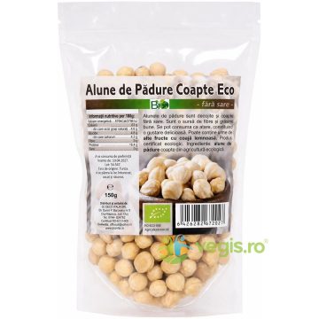 Alune de Padure Decojite si Coapte, fara Sare Ecologice/Bio 150g