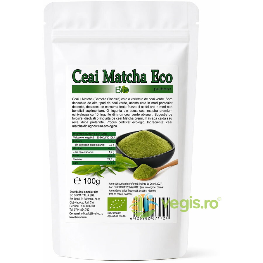 Ceai Matcha Pulbere Ecologic/Bio 100g