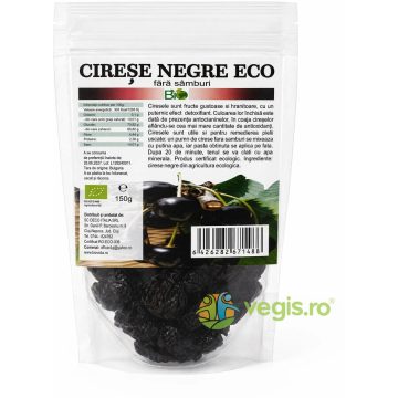 Cirese Negre Uscate, fara Samburi Ecologice/Bio 150g
