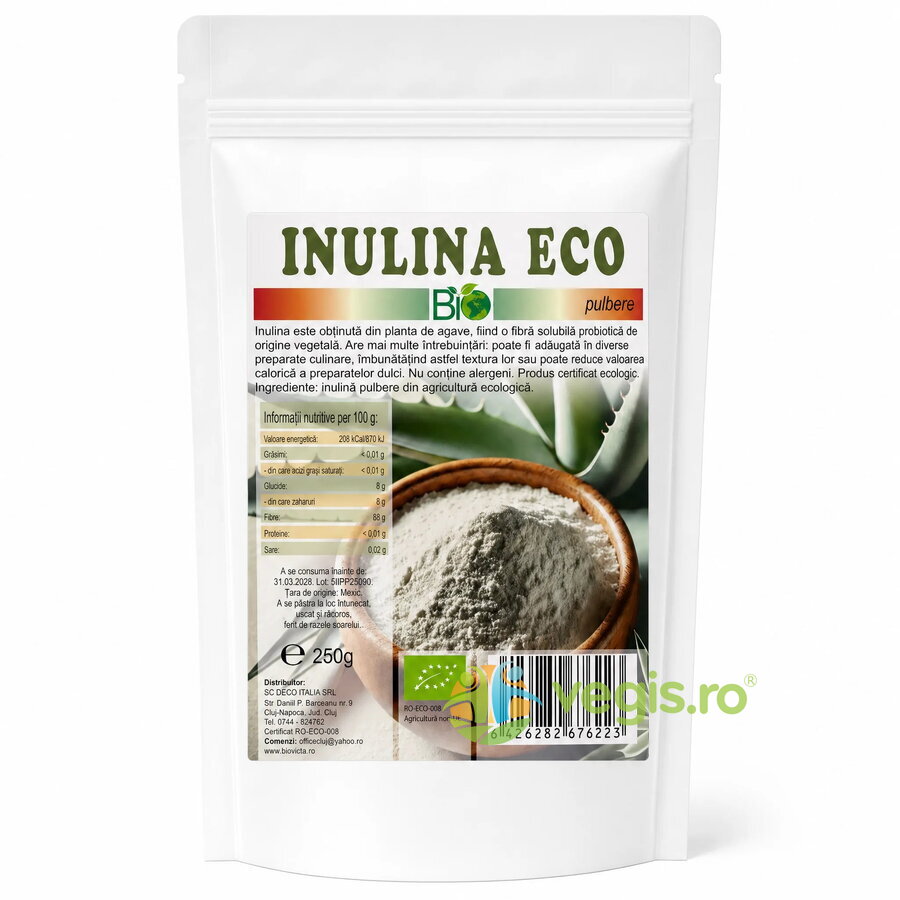 Inulina Pudra din Agave Ecologica/Bio 250g