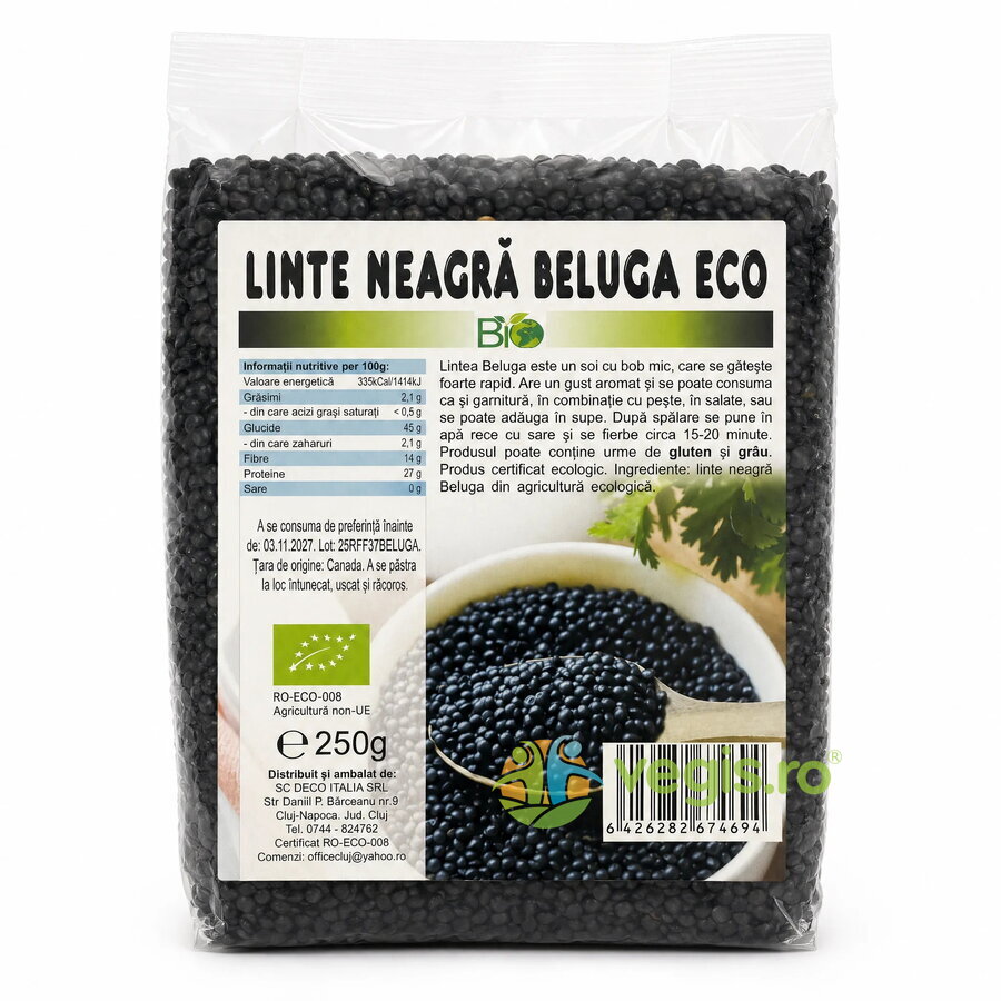 Linte Neagra Beluga Ecologica/Bio 250g