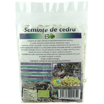Seminte de Cedru Ecologice/Bio 75g